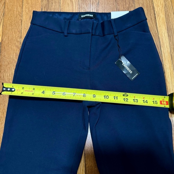 NWT Express Mid Rise Ponte Knit Stretch
Slim Skinny Trouser Dress Pants Navy 2 - Picture 9 of 10